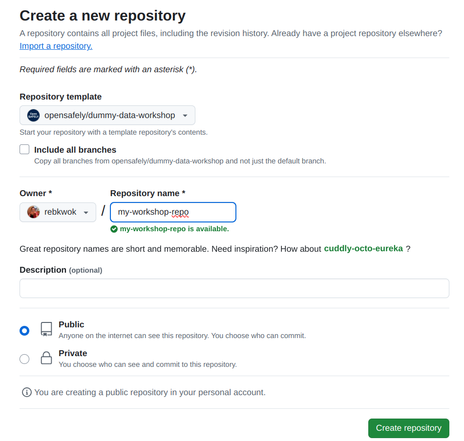 Create repo